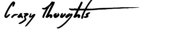Crazy Thoughts font preview